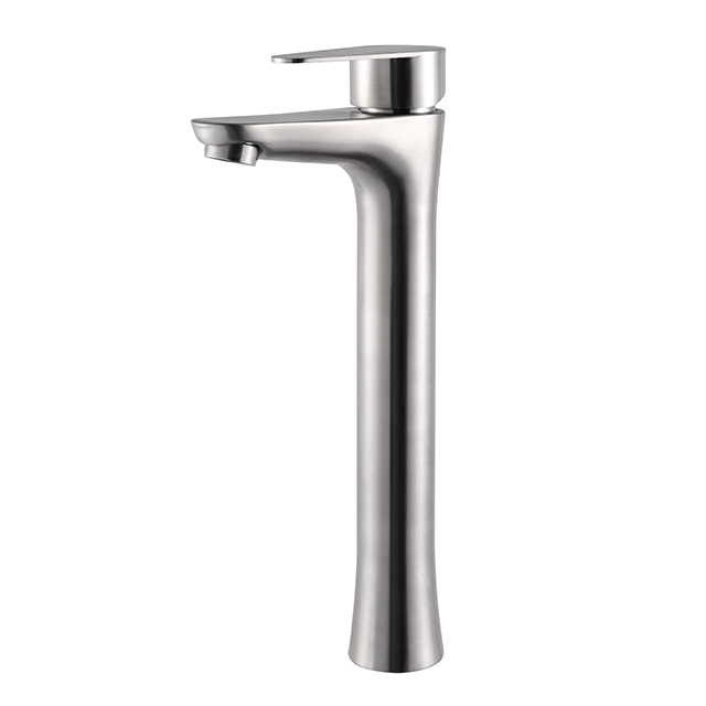 Grifo de baño de acero inoxidable cepillado