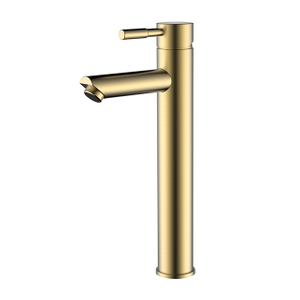Grifo del baño del recipiente del oro del cepillo de acero inoxidable
