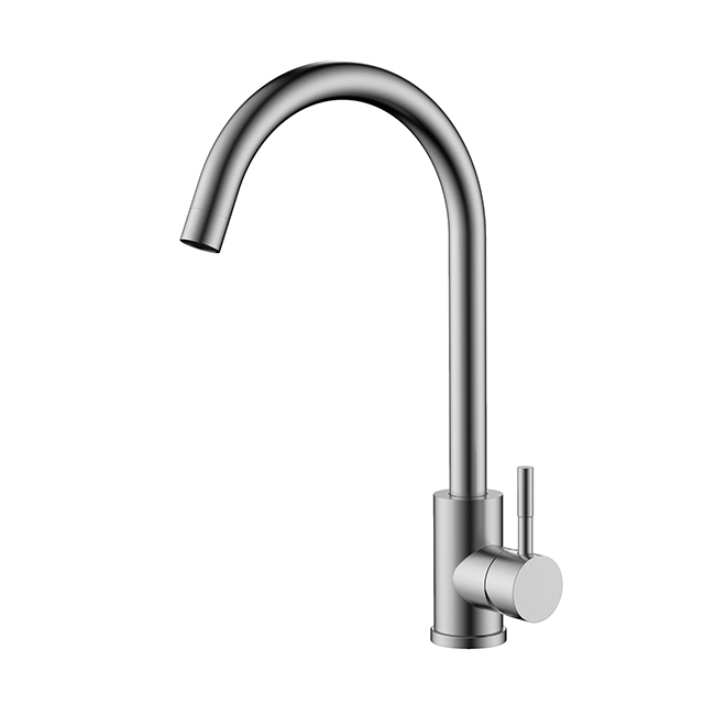 Grifo de cocina de acero inoxidable sólido