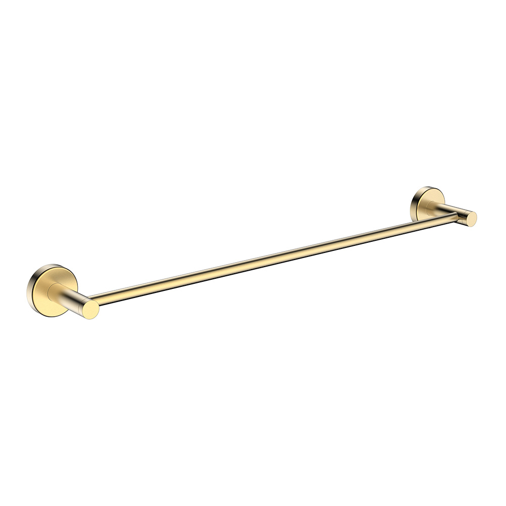 Barra de toalla de baño de acero inoxidable cepillado dorado