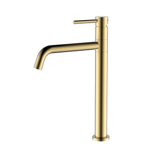 Grifo para lavabo alto giratorio de acero inoxidable cepillado