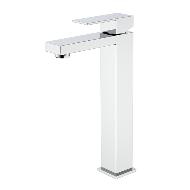 Grifo de fregadero de recipiente de acero inoxidable cromado
