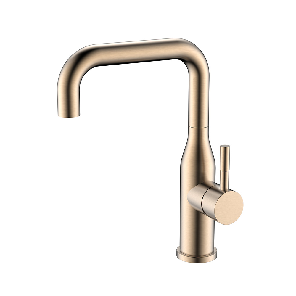 U forma acero inoxidable de oro rosa dorada de baño de baño