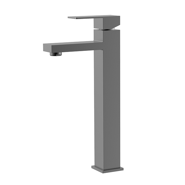 Grifo de lavabo de recipiente alto de un solo orificio de bronce de cañón