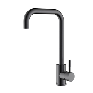 Grifo monomando de cocina de acero inoxidable gun metal